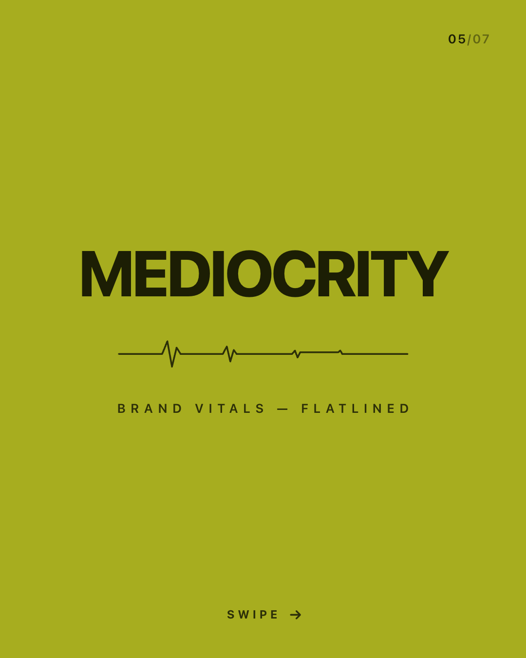 Mediocrity — Brand Vitals Flatlined